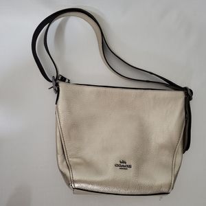 NEW Coach Shoulder Bag Purse Gold